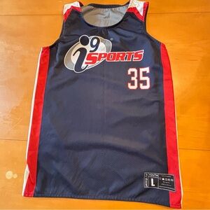 I9 sports reversible dry Excel , jersey tank size large blue red